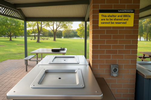 시드니 공원 바베큐 머신