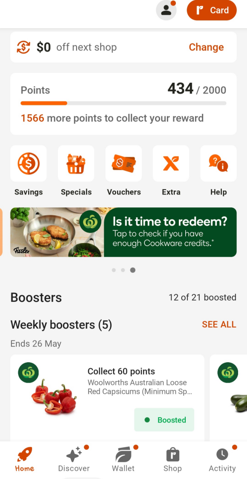 Woolworths의 Everyday Rewards