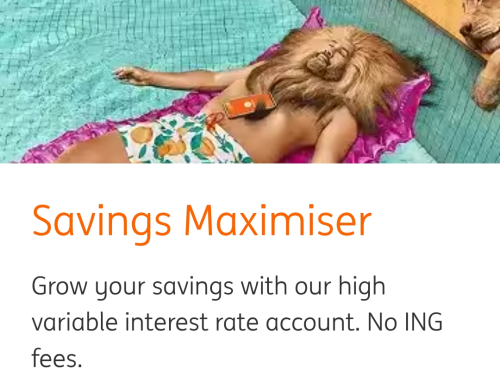 호주 은행 계좌 ING Saving Maximiser